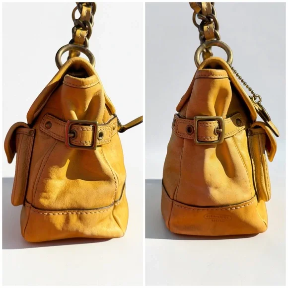 ❌SOLD❌Coach Legacy Leigh 11128 66th Anniversary Vachetta Leather Turnlock - Picture 13 of 16